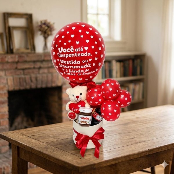 Cesta de Chocolate com Trecho de Música