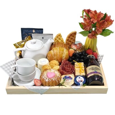 Cesta Bandeja com Bule