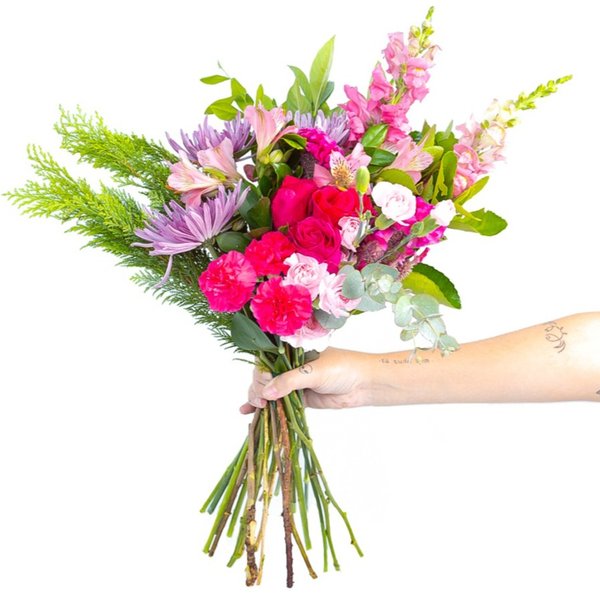 Buquê Mix de Flores Rosa Médio
