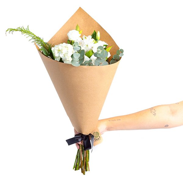 Buquê Mix de Flores Branco Médio