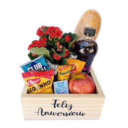 Imagem de Cesta de Café da Manhã com Flores