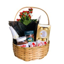 Imagem de Cesta De Flores, Espumante e Chocolates
