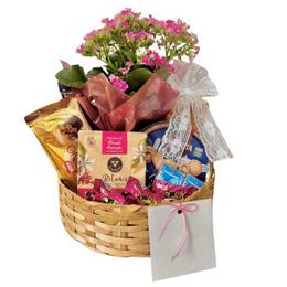 Imagem de Cesta De Chá Da Tarde Com Flores 