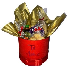 Imagem de Cesta Café da Manhã Box Gliter Vermelho