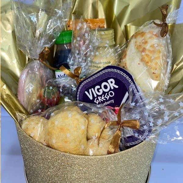 Café da Manhã Box Glitter Dourado