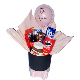 Imagem de Box de Guloseimas Grande Preto com Rosa