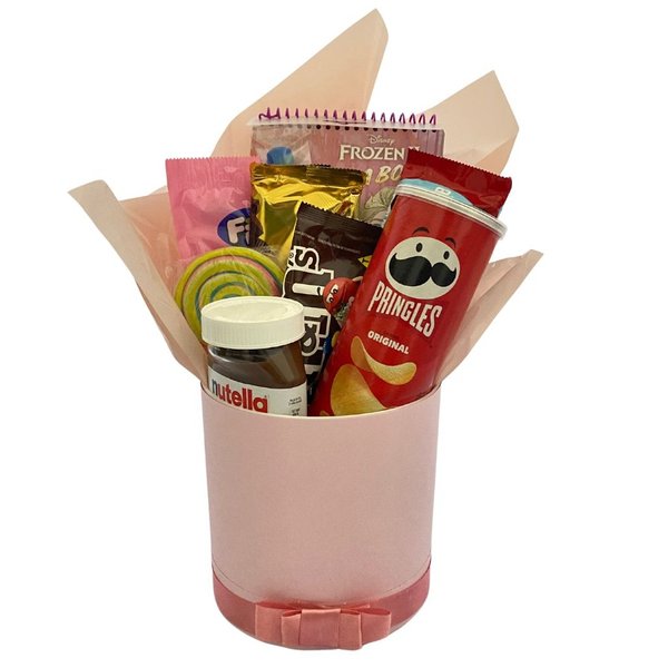 Box de Guloseimas Infantil Rosa Grande