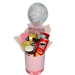 Imagem de Box de Guloseimas Crianças Rosa Grande