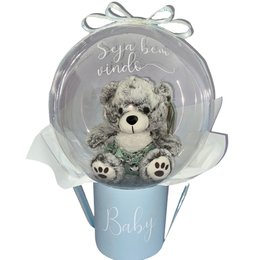 Imagem de Balão com Pelúcia Maternidade Azul