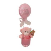 Bem-vinda Maternidade Rosa - Ursinho, Balão e Cachepô