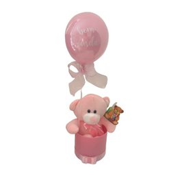 Imagem de Bem-vinda Maternidade Rosa - Ursinho, Balão e Cachepô