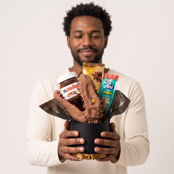 Dino Pocket Marrom - Nutella, Chocolate e Fantoche