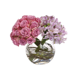 Imagem de Arranjo Rosa e Astro Lilas