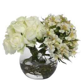 Imagem de Arranjo Rosa e Astro Branco