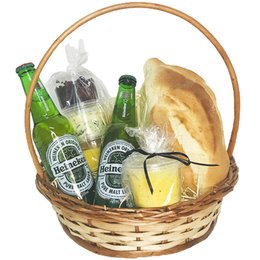 Imagem de Cesta Artesanal - Heineken e Antepastos