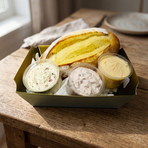 Cesta Pão e Patês Diversos