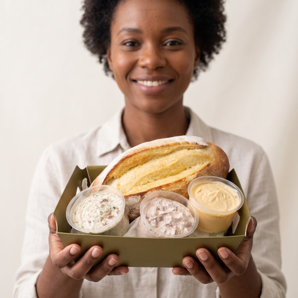 Cesta Pão e Patês Diversos