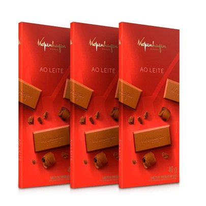 Kit Tablete Ao Leite 40G - 3 Un