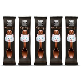 Imagem de Kit Colher Língua De Gato Ao Leite 10G - 5 Un