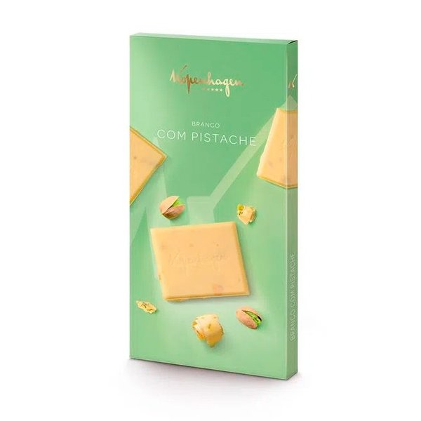 Tablete Branco com Pistache 100G