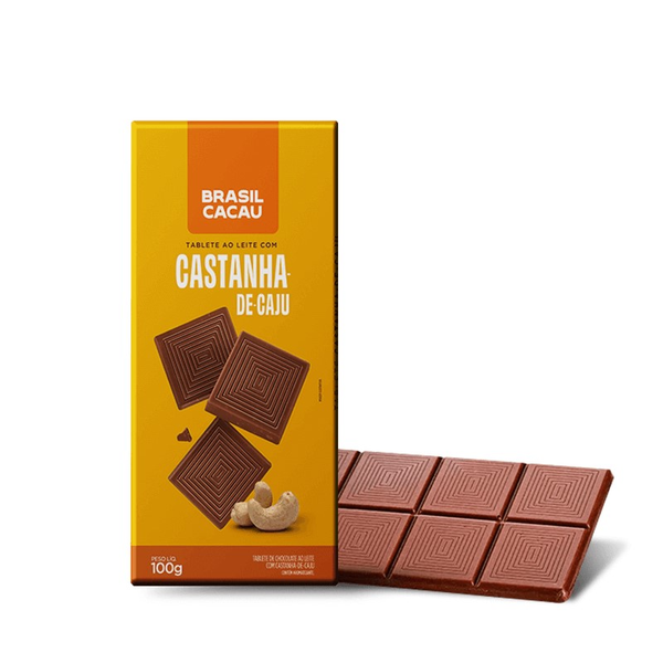 Tablete ao leite Castanha de Caju 100g