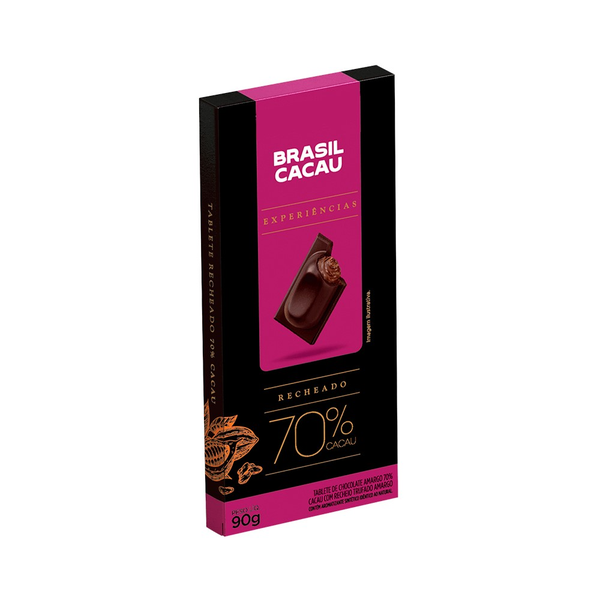 Tablete Recheado 70% Cacau 90g