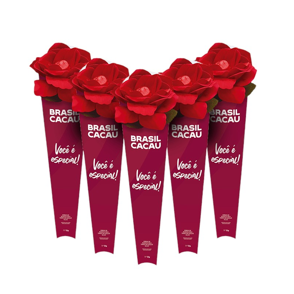 Buquê Rosas de Chocolate - 5 Unidades