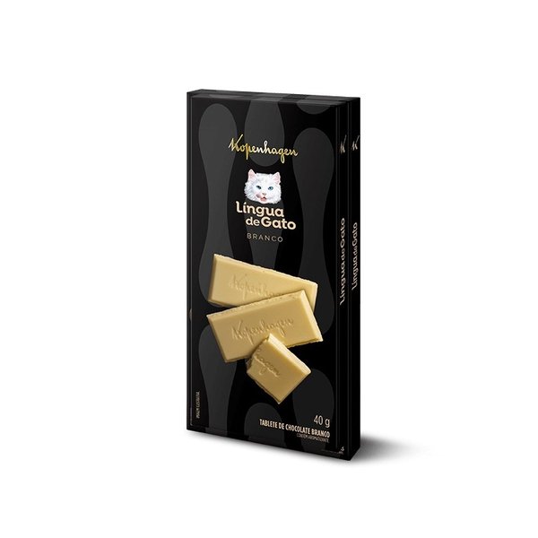 Tablete Língua de Gato Branco 100G