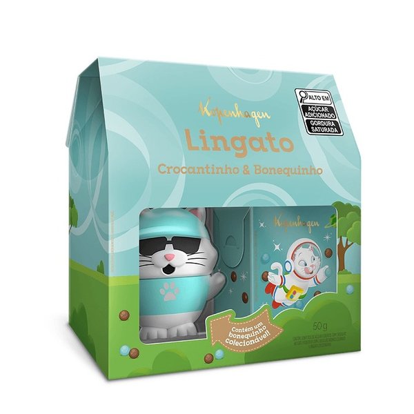 Crocantinho 50g com Bonequinho Lingato Boné