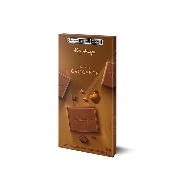 Tablete ao Leite Crocante com Castanha de Caju 100G