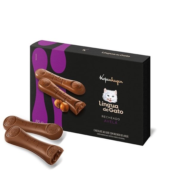 Língua de Gato Recheado Avelã 85G