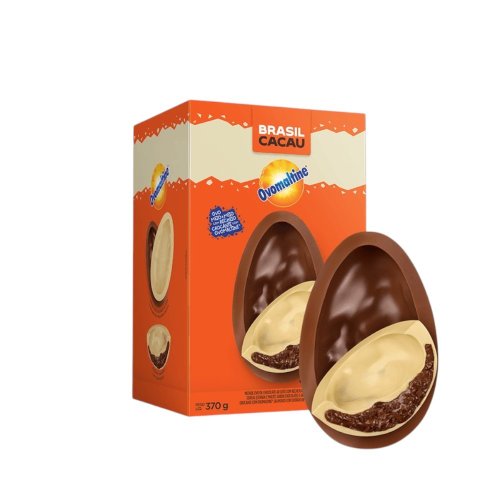 Ovo de Páscoa Recheado Meio a Meio Ovomaltine® 370g