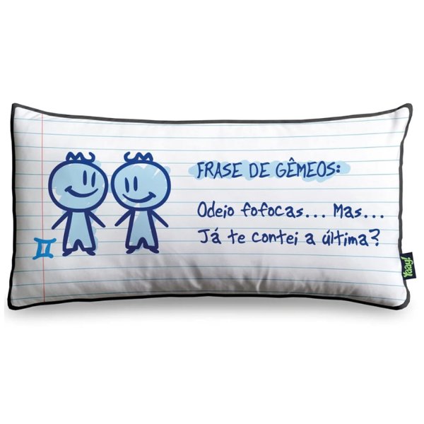 Almofada Frase do Signo de Gêmeos
