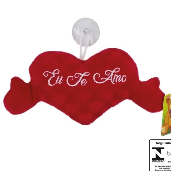 Coração de Pelúcia Eu Te Amo 8cm