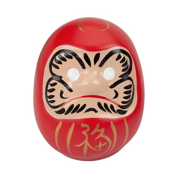 Suporte Rústico com Bambu da Sorte e Boneco Daruma