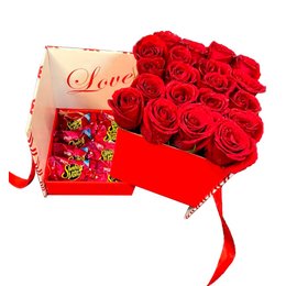 Imagem de Box Surpresa Love com Rosas Vermelhas