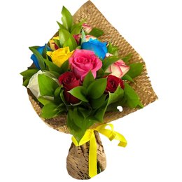 Imagem de Buquê Aconchego de Rosas Coloridas 