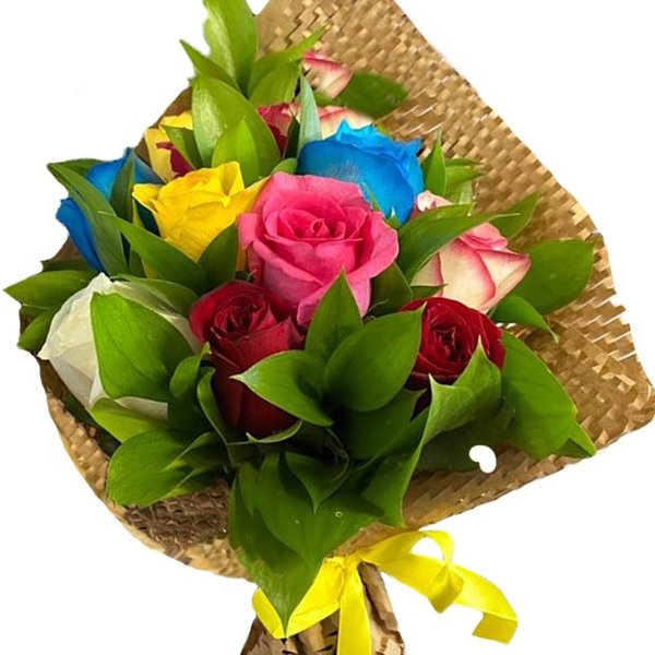 Buquê Aconchego de Rosas Coloridas 