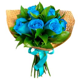 Imagem de Buquê Aconchego com Rosas Azuis 