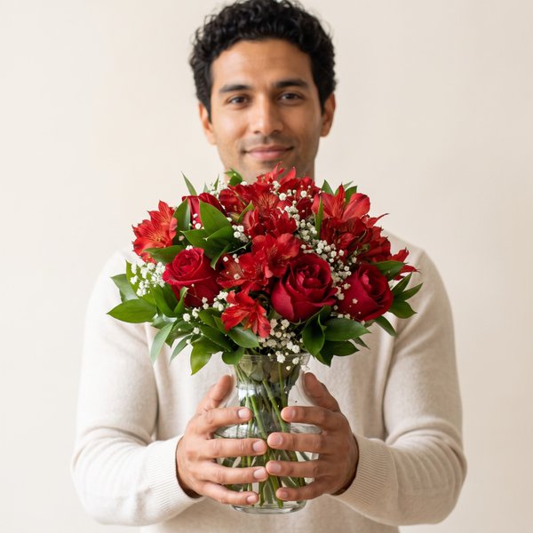 Buquê La Fluer 12 Rosas Vermelhas 