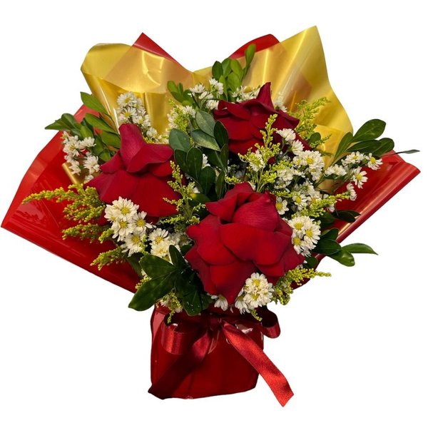 Arranjo de Flores Petalas de Amor Vermelho 