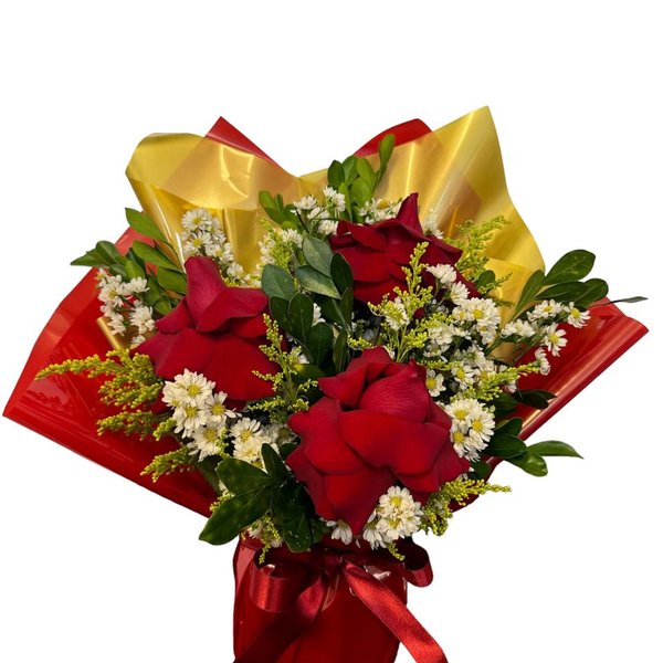 Arranjo de Flores Petalas de Amor Vermelho 