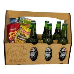 Imagem de Engradado de Cerveja e Petiscos 