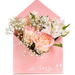 Imagem de Envelope com Flores Rosas 