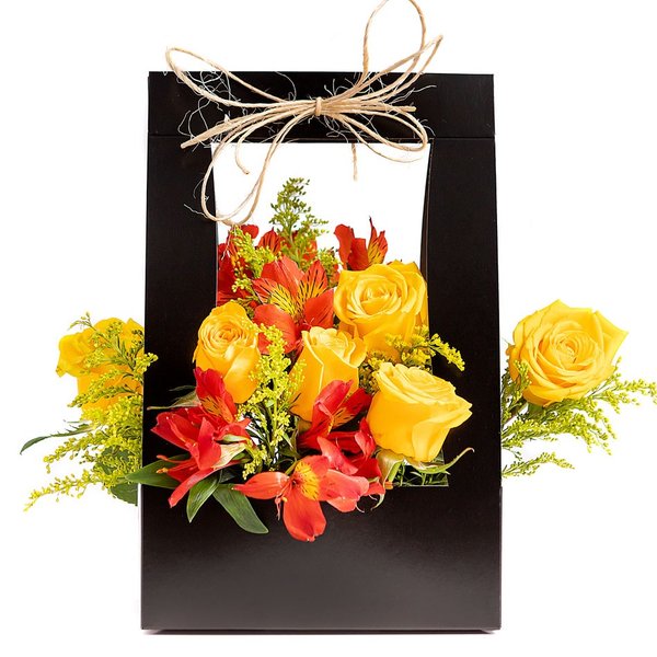 Sacola com Flores Amarelas 