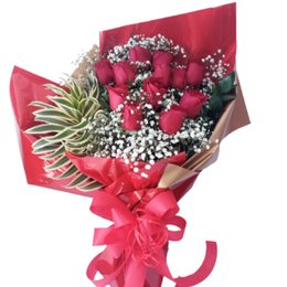 Imagem de bouquet especial rosa vermelhas luxo
