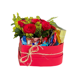 Imagem de Box Coração Flores e Chocolates