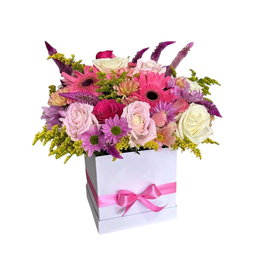 Imagem de Box Quadrada G em Tons Rosados