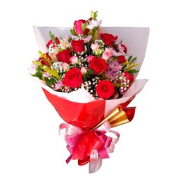 Imagem de Ramalhete  12 rosas Vermelho Especial