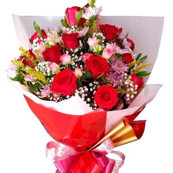 Ramalhete  12 rosas Vermelho Especial